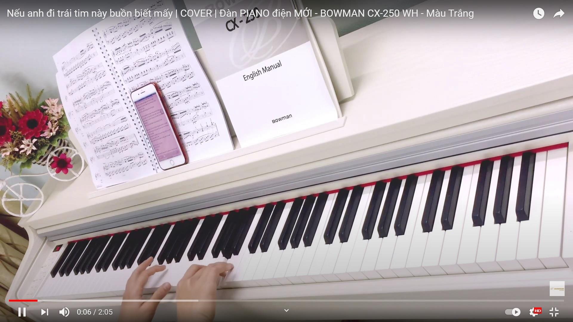 [ DEMO ] - Video giới thiệu chức năng Touch & Record đàn PIANO điện MỚI - BOWMAN CX-200 - màu đen