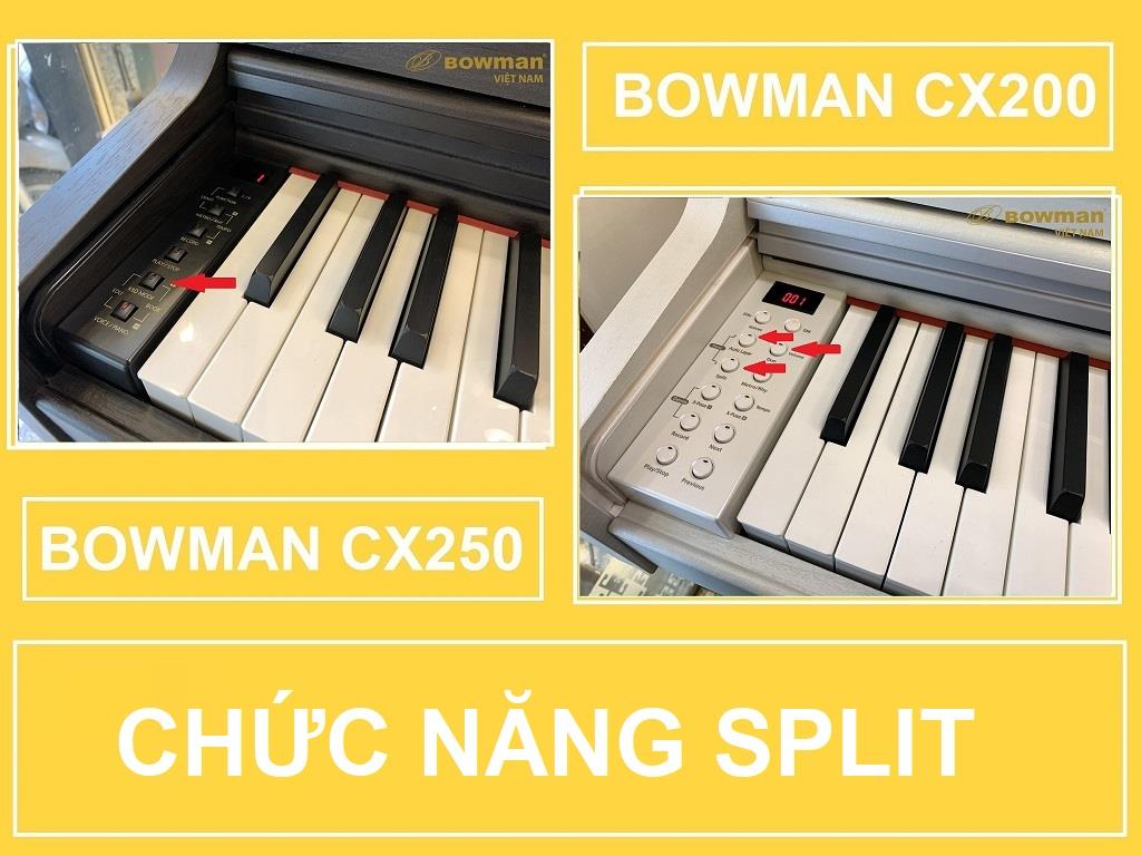 GIỚI THIỆU chức năng SPLIT trên Piano BOWMAN CX200 CX250