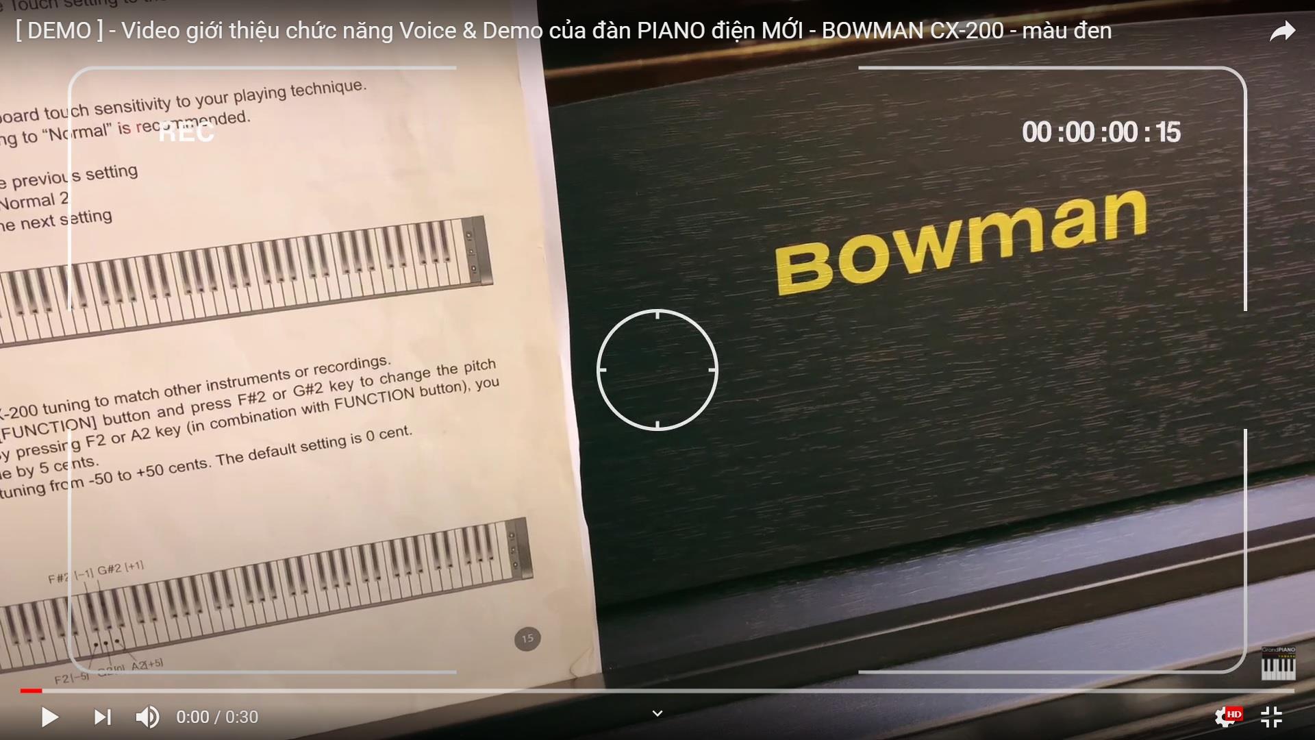 [ DEMO ] - Video giới thiệu chức năng Voice & Demo của đàn PIANO điện MỚI - BOWMAN CX-200 - màu đen