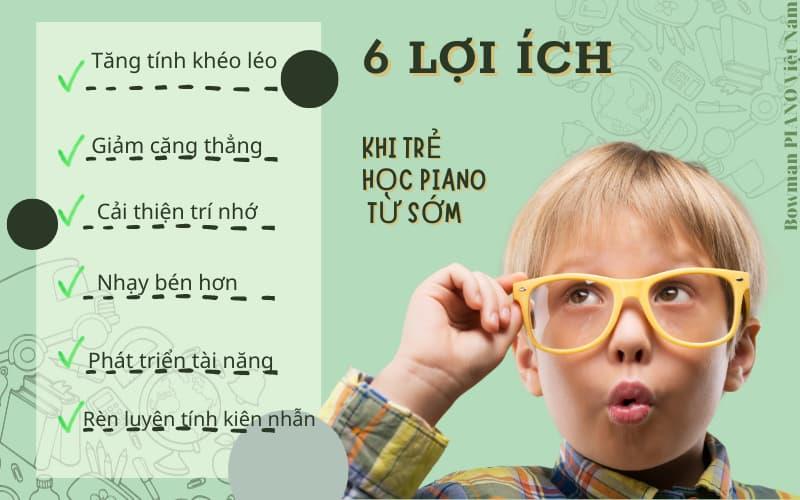6 Lợi ích khi cho trẻ học Piano từ sớm