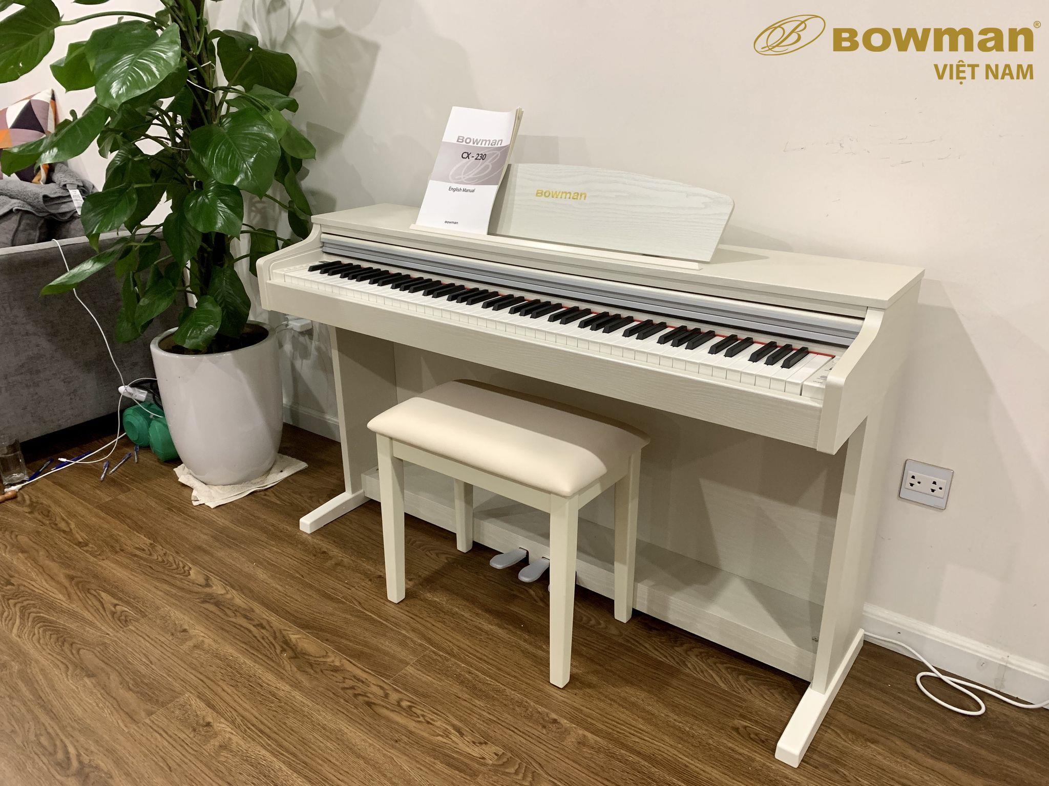 Hình ảnh chi tiết sản phẩm đàn piano BOWMAN CX230 WH (Model 2022) - BowmanPIANO.com.vn