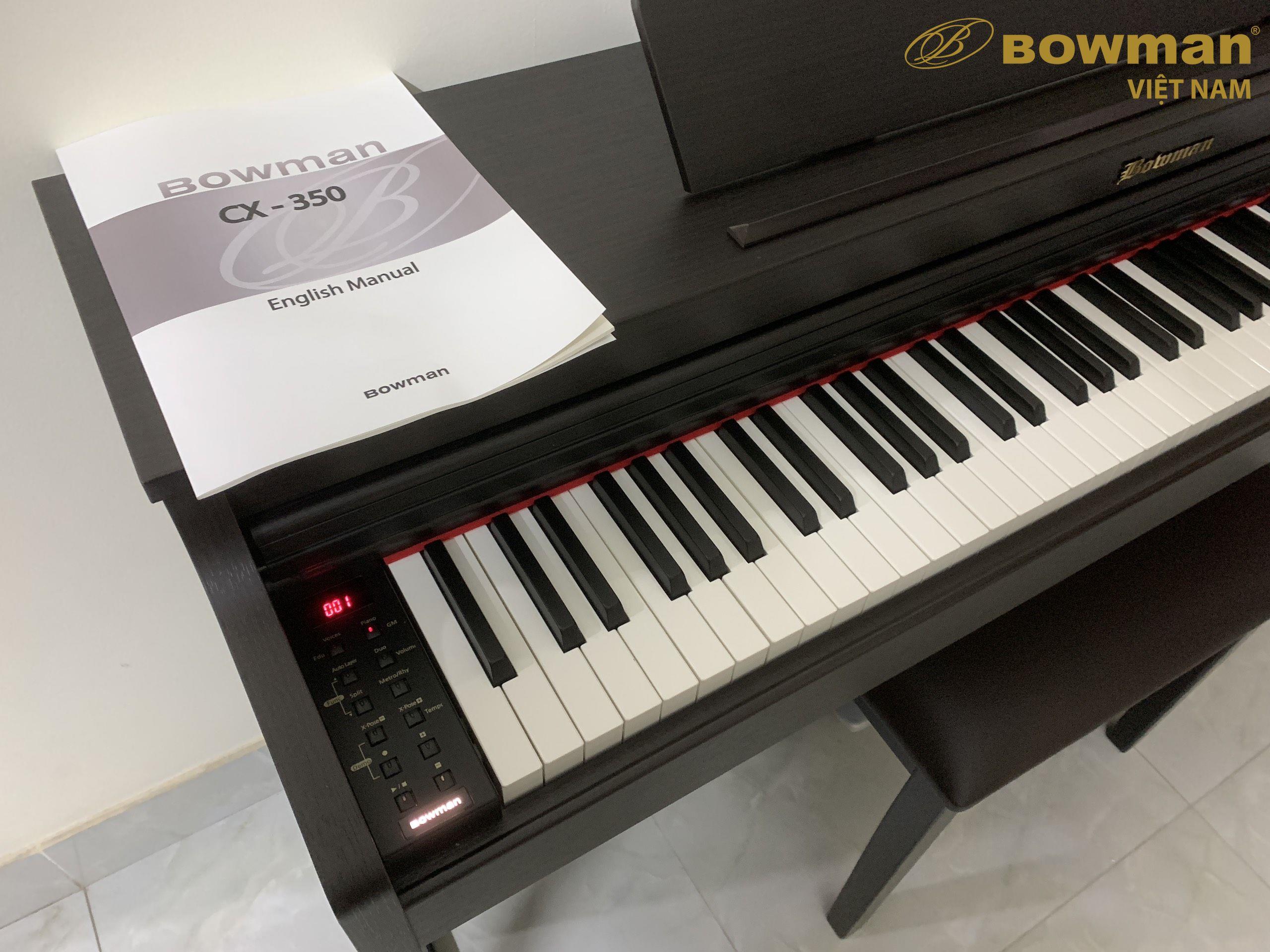 Hình ảnh lắp đặt PIANO điện mới BOWMAN CX350 màu đen