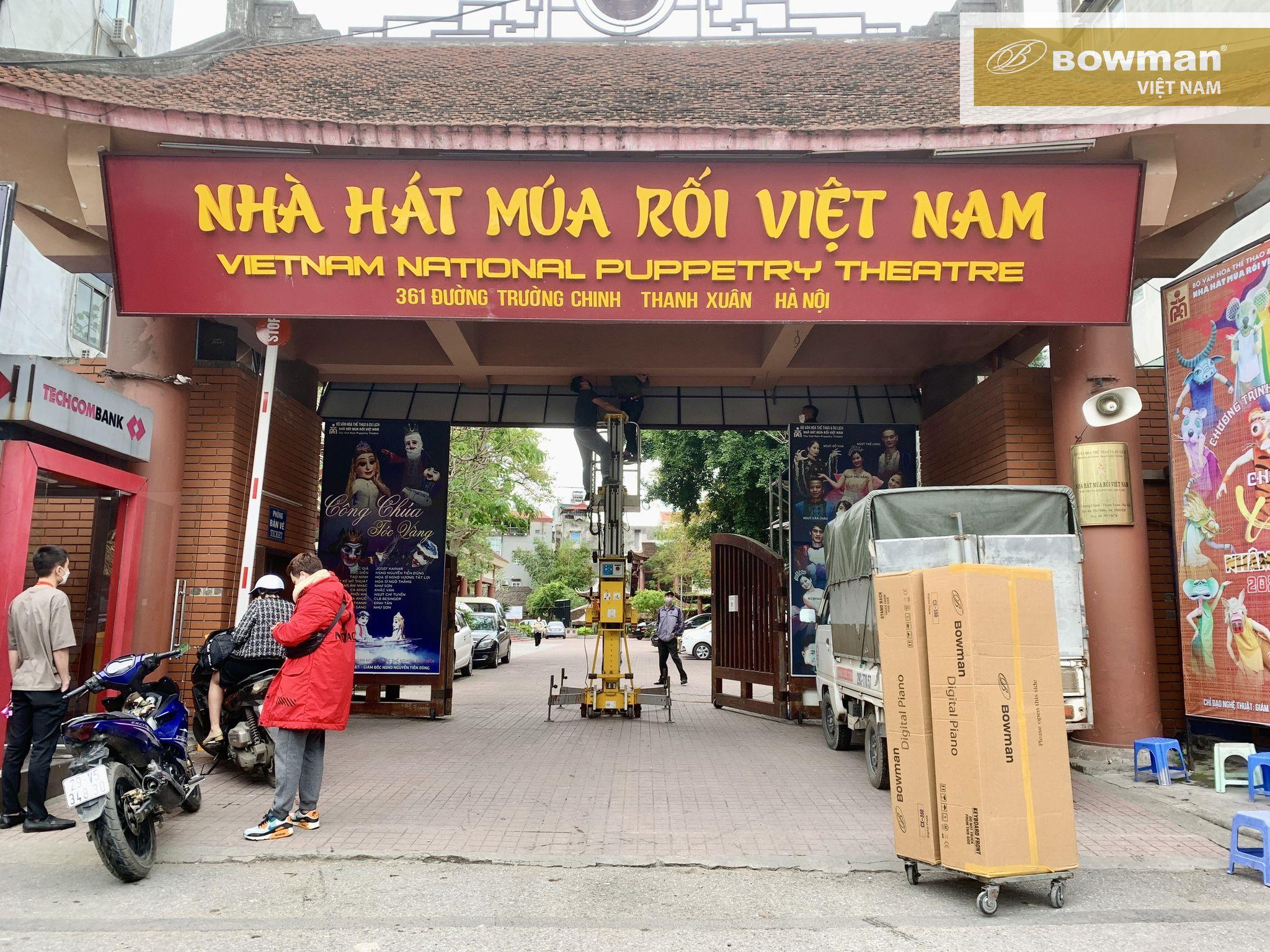 Vận chuyển lắp đặt piano BOWMAN CX-350 (Model 2022) tới Nhà hát Múa rối Việt Nam