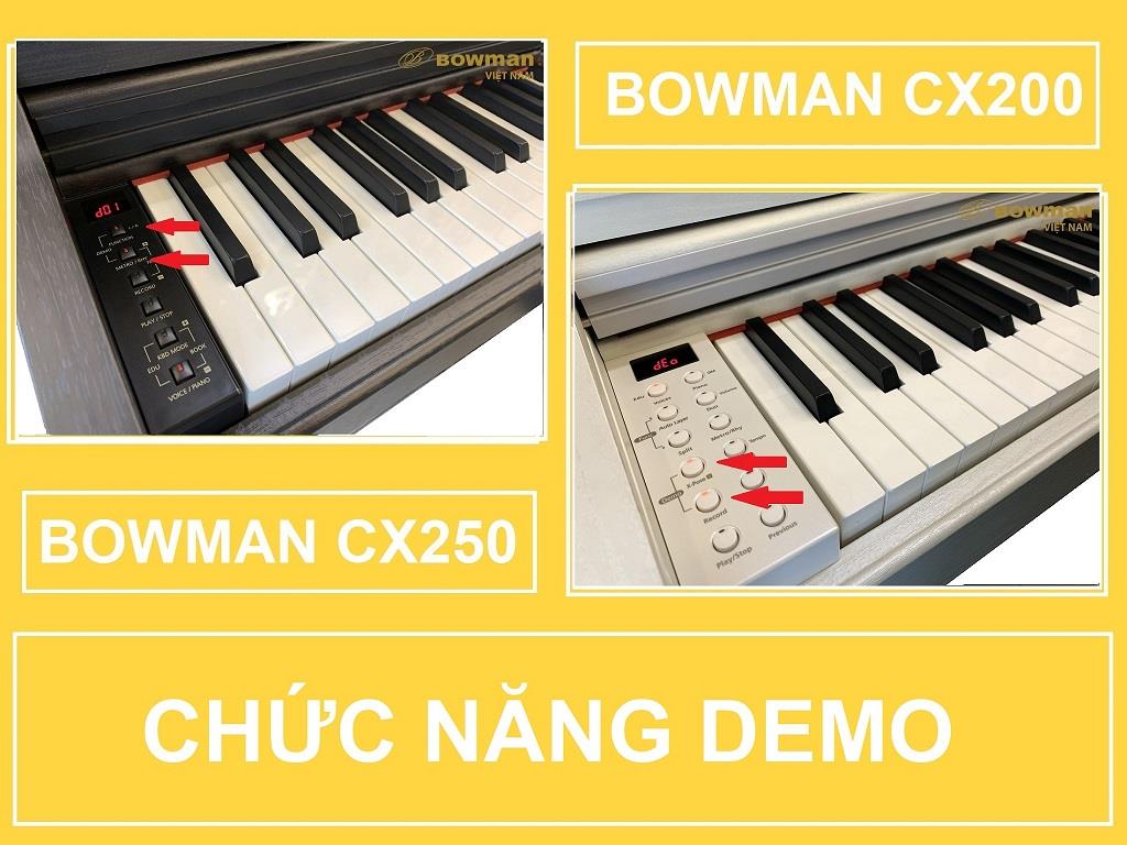 GIỚI THIỆU chức năng DEMO trên Piano BOWMAN CX200 CX250